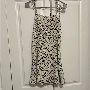 Print tie strap mini dress